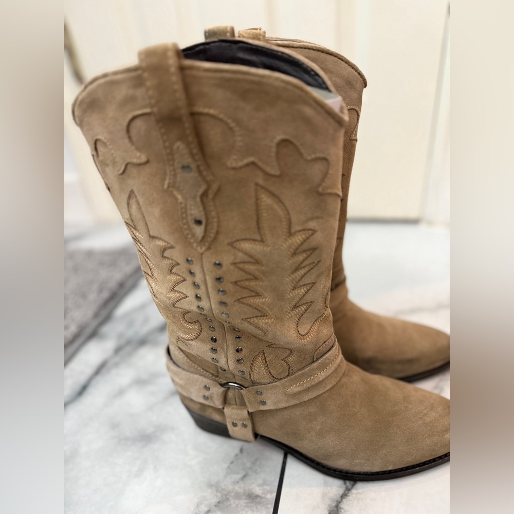Free People Rodeo Riding Boots-Size 8-New In Box - Picture 9 of 17